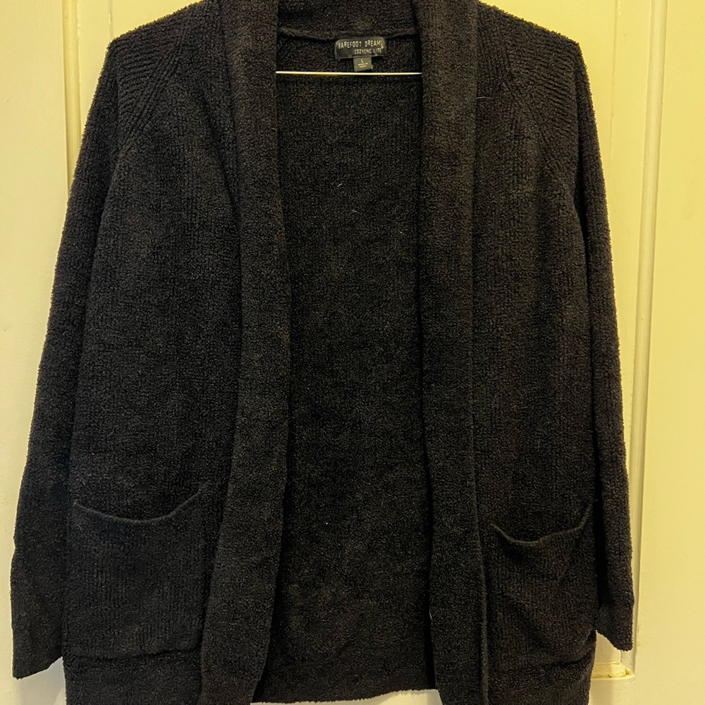 Barefoot Dreams Black Cardigan Sweater